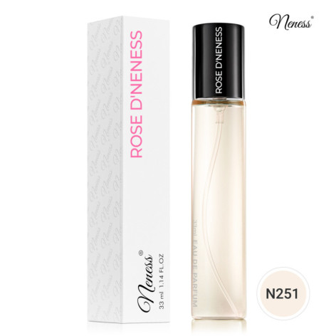 N251. Neness Rose D'NENESS | Podobne nuty: Tom Ford Rose D'Amalfi | 33 ml | Perfumetki Unisex | Francuskie Perfumy Lane