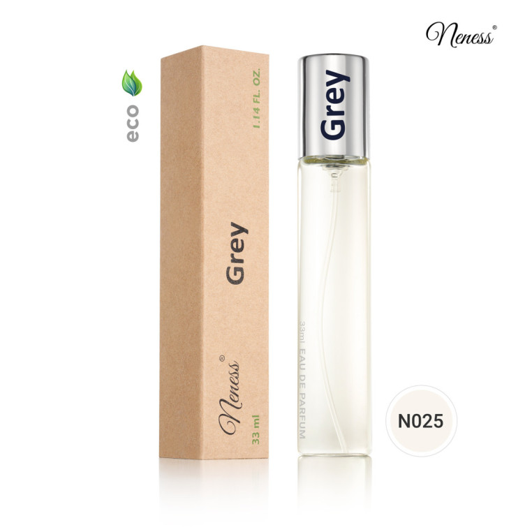 N025. Neness Grey | Podobne nuty: Hugo Boss Bottled Men | 33 ml | Perfumetki Męskie | Francuskie Perfumy Lane