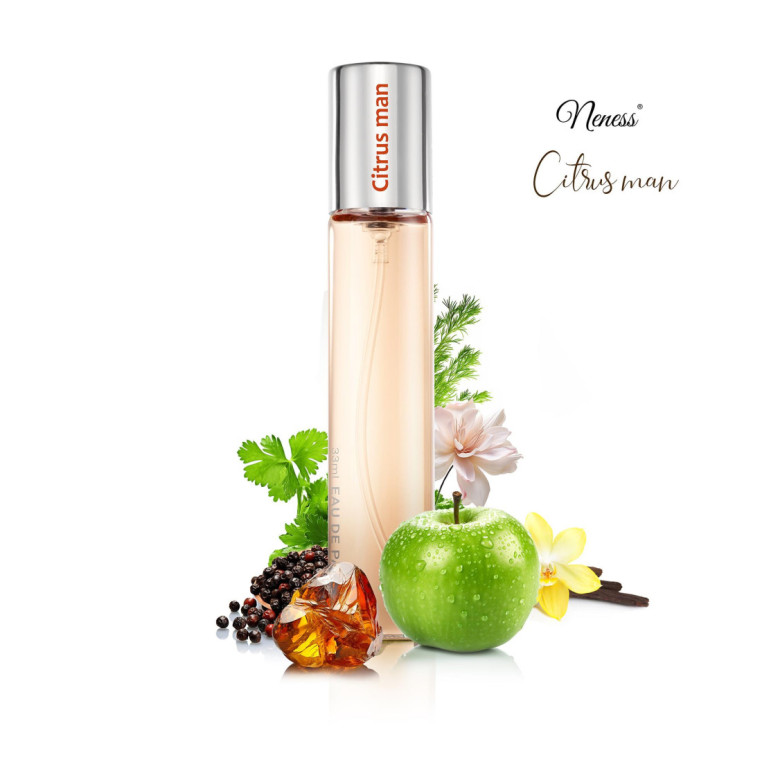 N028. Neness Citrus Man | Podobne nuty: Hugo Boss Orange Man | 33 ml | Perfumetki Męskie | Francuskie Perfumy Lane
