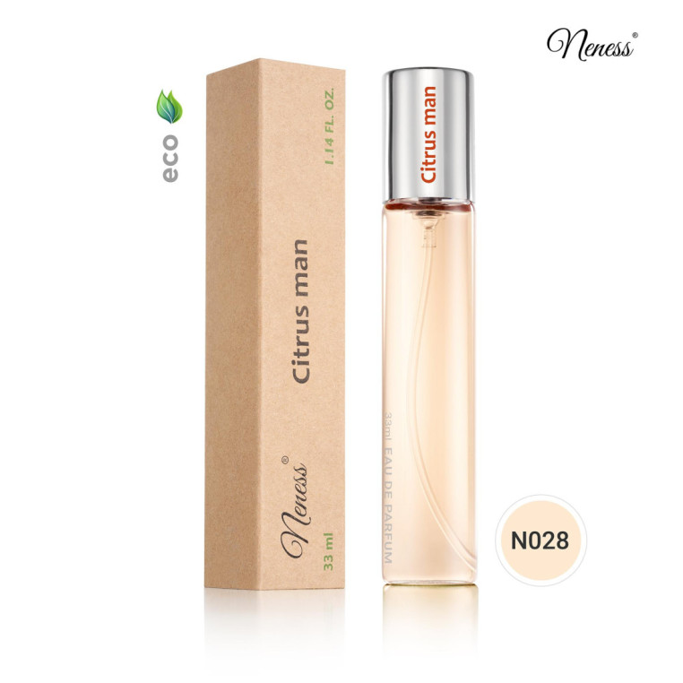 N028. Neness Citrus Man | Podobne nuty: Hugo Boss Orange Man | 33 ml | Perfumetki Męskie | Francuskie Perfumy Lane