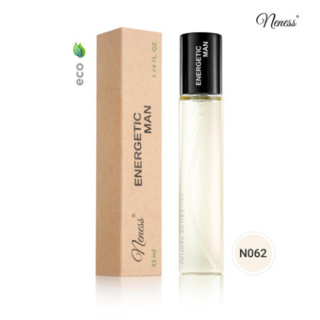 N062. Neness Energetic Man | Podobne nuty: Coco Chanel Homme Sport | 33 ml | Perfumetki Męskie | Francuskie Perfumy Lane