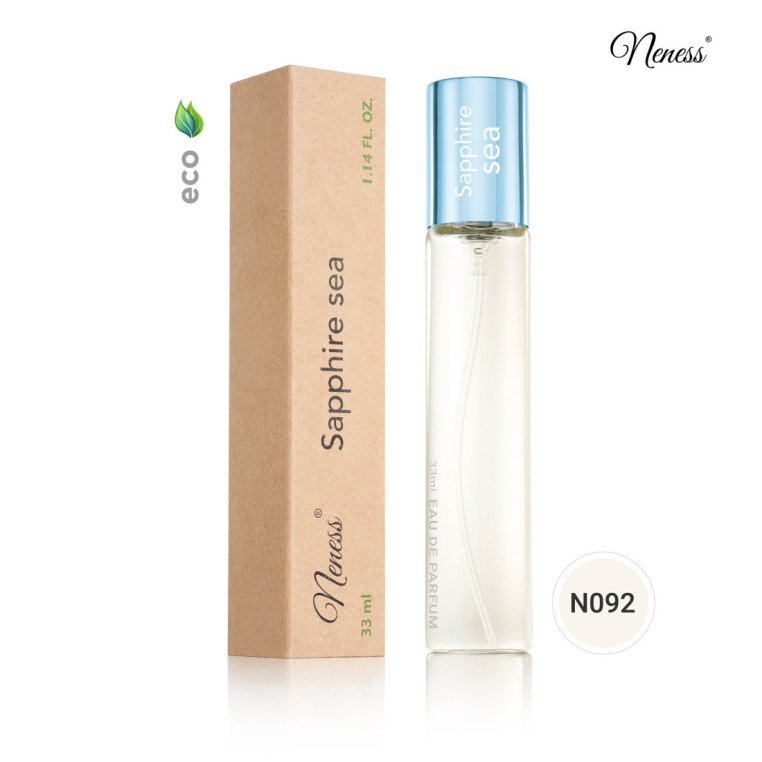 N092. Neness Sapphire Sea | Podobne nuty: Dolce & Gabbana Light Blue | 33 ml | Perfumetki Damskie | Francuskie Perfumy Lane