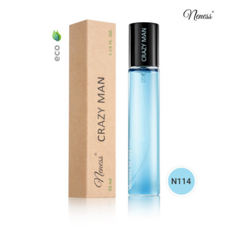 N114. Neness Crazy Man | Podobne nuty: Christian Dior Sauvage | 33 ml | Perfumetki Męskie | Francuskie Perfumy Lane