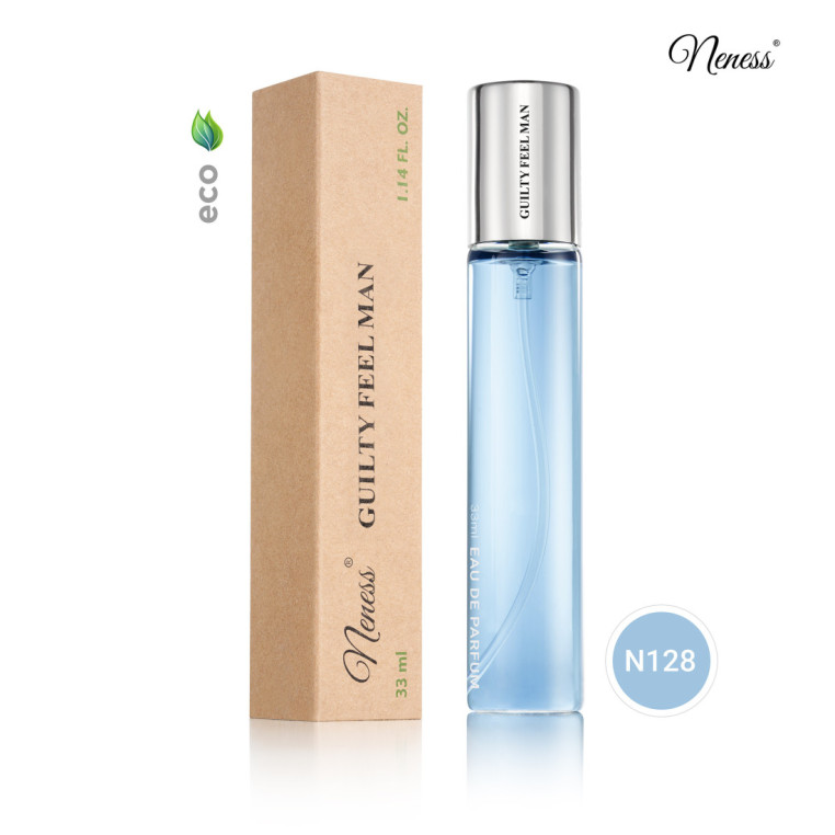 N128. Neness Guilty Feel | Podobne nuty: Gucci   Guilty  | 33 ml | Perfumetki Męskie | Francuskie Perfumy Lane