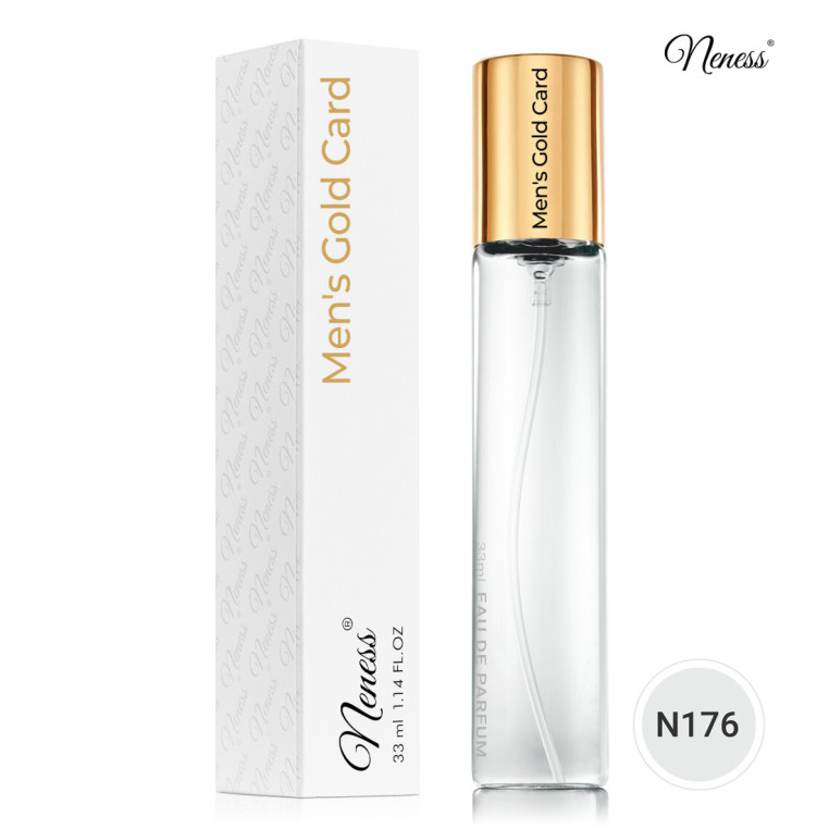 N176. Neness Men'S Gold Card | Podobne nuty: Paco Rabanne 1 Million | 33 ml | Perfumetki Męskie | Francuskie Perfumy Lane