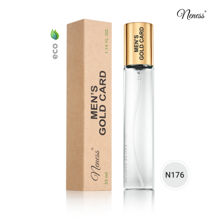 N176. Neness Men'S Gold Card | Podobne nuty: Paco Rabanne 1 Million | 33 ml | Perfumetki Męskie | Francuskie Perfumy Lane