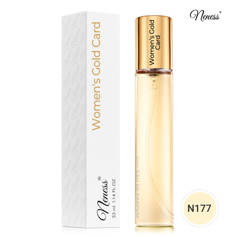 N177. Neness Women'S Gold Card | Podobne nuty: Paco Rabanne Lady Million | 33 ml | Perfumetki Damskie | Francuskie Perfumy Lane