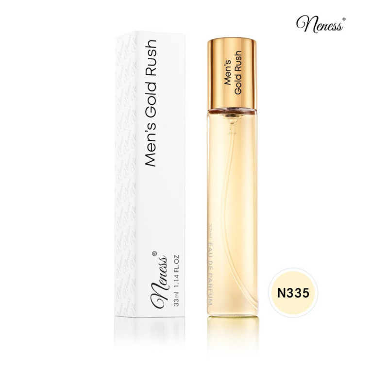 N335. Neness Men's Gold Rush | Podobne nuty: Paco Rabanne Million Gold | 33 ml | Perfumetki męskie | Francuskie Perfumy Lane