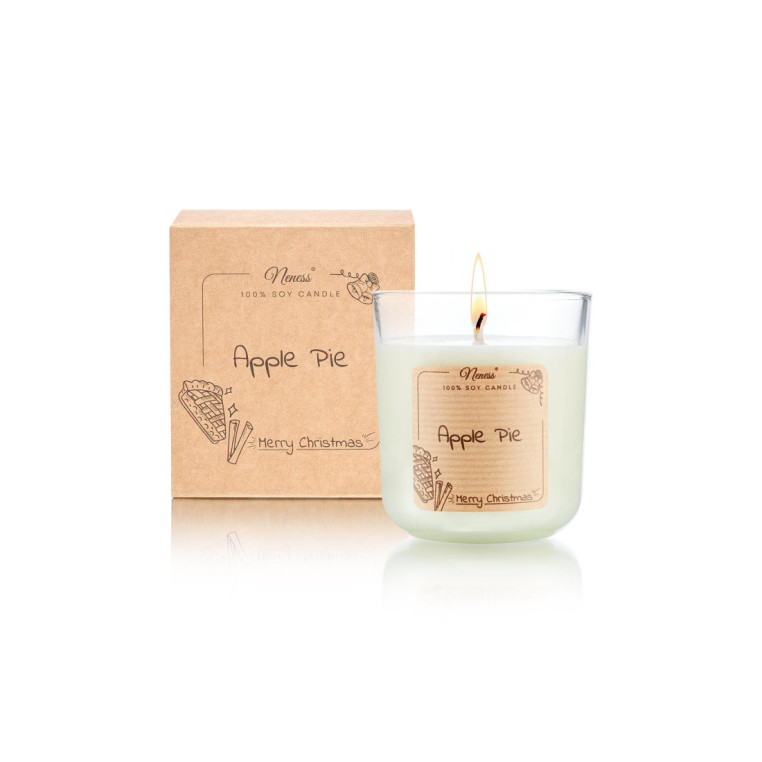 Świeca zapachowa Neness® - Apple Pie - 100% sojowa świeca o aromacie szarlotki (jabłecznik z cynamonem)