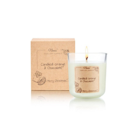 Świeca zapachowa Neness® - Candied Orange & Chocolate - 100% sojowa świeca o aromacie kandyzowanej pomarańczy i czekolady
