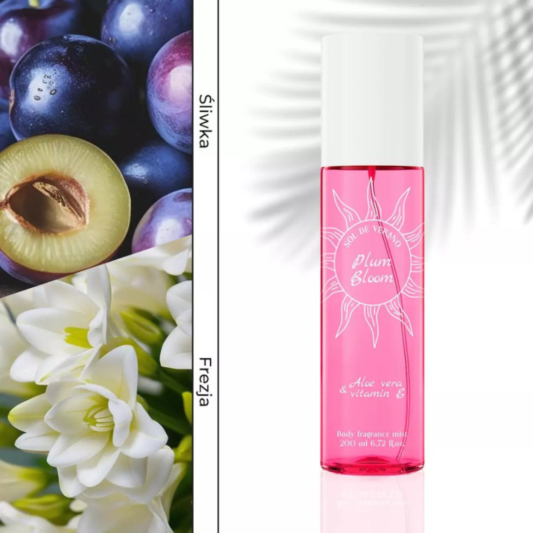 Sol de Verano Plum Bloom - mgiełka zapachowa do ciała i włosów | z Aloesem i witaminą E | dla kobiet 200 ml