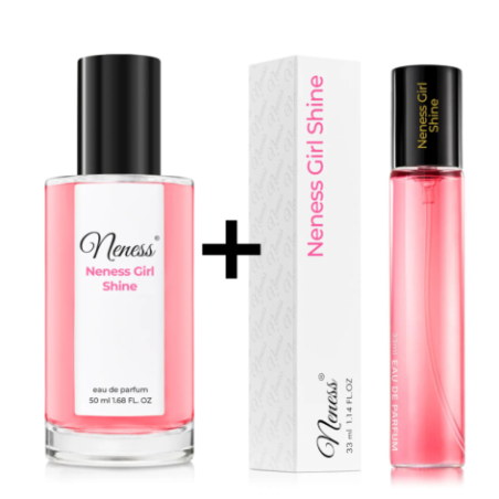 N329. Neness Neness Girl Shine - Zestaw 1+1: 50 ml + 33 ml | Podobne nuty: Carolina Herrera Very Good Girl Glam | Perfumy damski