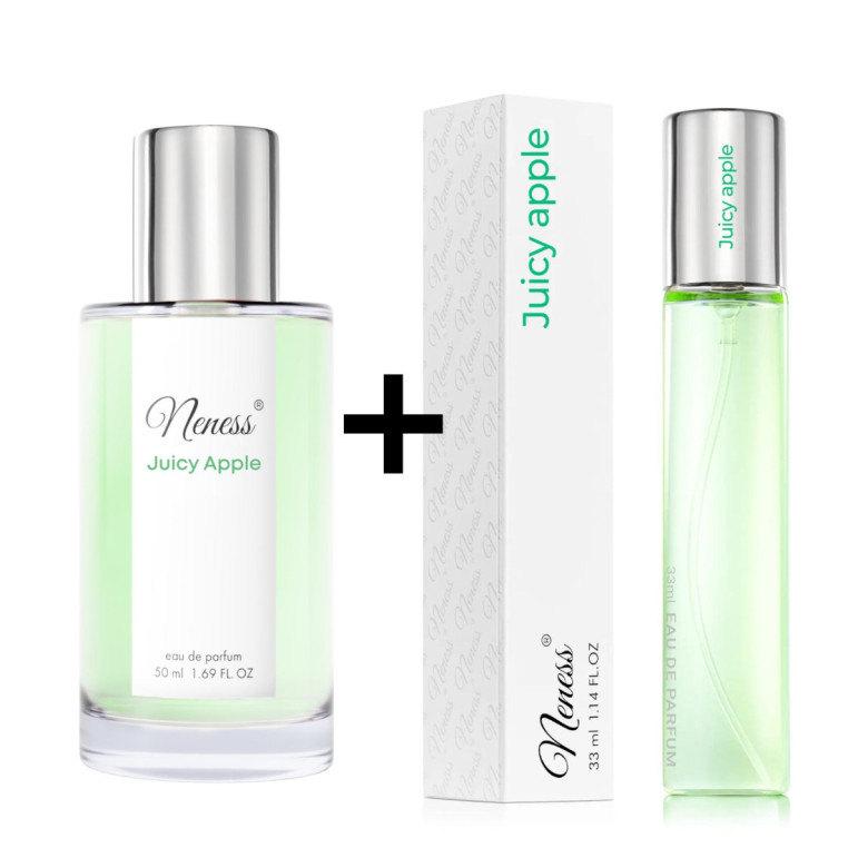 N118. Neness Juicy Apple - Zestaw 1+1: 50 ml + 33 ml | Podobne nuty: Dkny Be Delicious | Perfumetki Damskie | Francuskie Perfumy