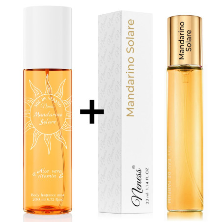 Mandarino Solare | Podobne nuty: Guerlain Aqua Allegoria Mandarine Basilic | 200ml + 33ml | Zestaw mgiełka + perfumetka