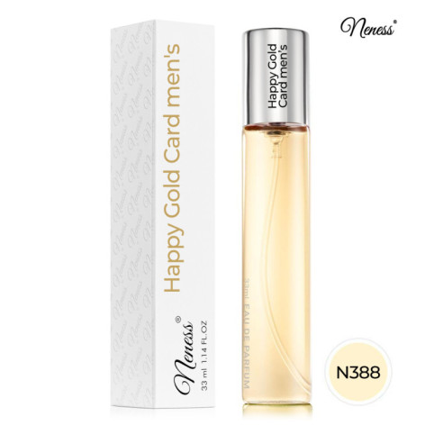 N388. Neness Happy Gold Card Men'S | Podobne nuty: Pacco Rabane 1 Million LuCalvin Kleiny | 33 ml | Perfumetki Damskie | Francus